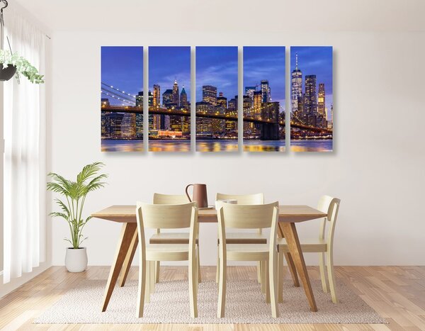 5-dijelna slika divan most u Brooklynu