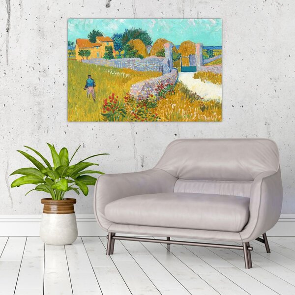 Slika - Vincent van Gogh, Farmhouse in Provence, reprodukcije (90x60 cm)