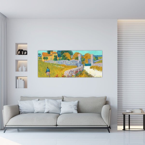 Slika - Vincent van Gogh, Farmhouse in Provence, reprodukcije (120x50 cm)