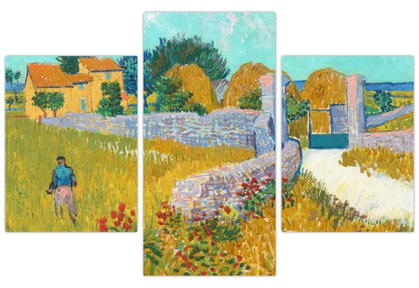 Slika - Vincent van Gogh, Farmhouse in Provence, reprodukcije (90x60 cm)