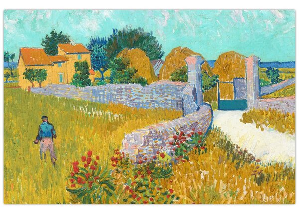 Slika - Vincent van Gogh, Farmhouse in Provence, reprodukcije (90x60 cm)