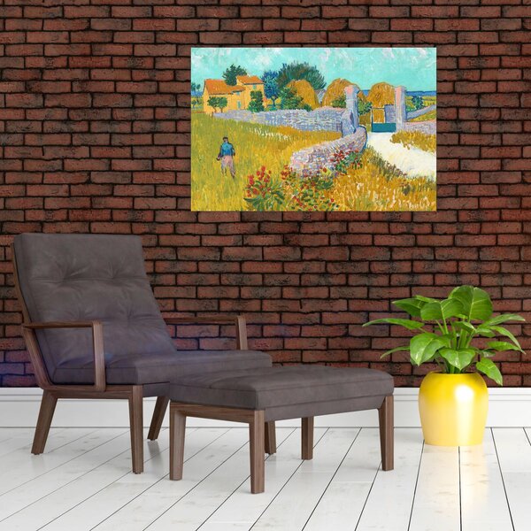 Slika - Vincent van Gogh, Farmhouse in Provence, reprodukcije (90x60 cm)