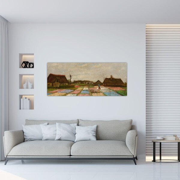 Slika - Vincent van Gogh, Flower Beds in Holland, reprodukcije (120x50 cm)