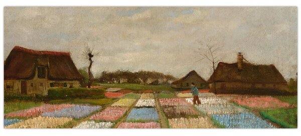 Slika - Vincent van Gogh, Flower Beds in Holland, reprodukcije (120x50 cm)