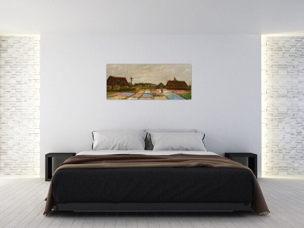 Slika - Vincent van Gogh, Flower Beds in Holland, reprodukcije (120x50 cm)