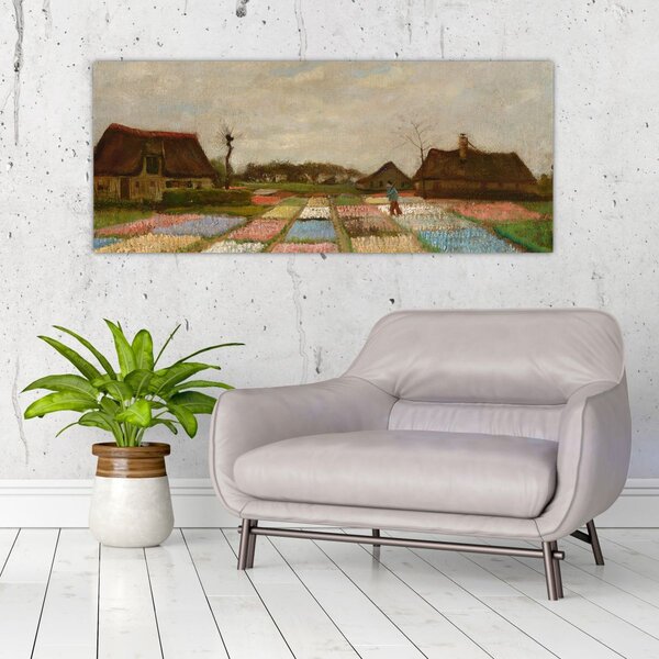 Slika - Vincent van Gogh, Flower Beds in Holland, reprodukcije (120x50 cm)