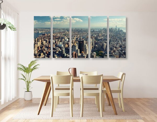 5-dijelna slika pogled na šarmantan centar New Yorka