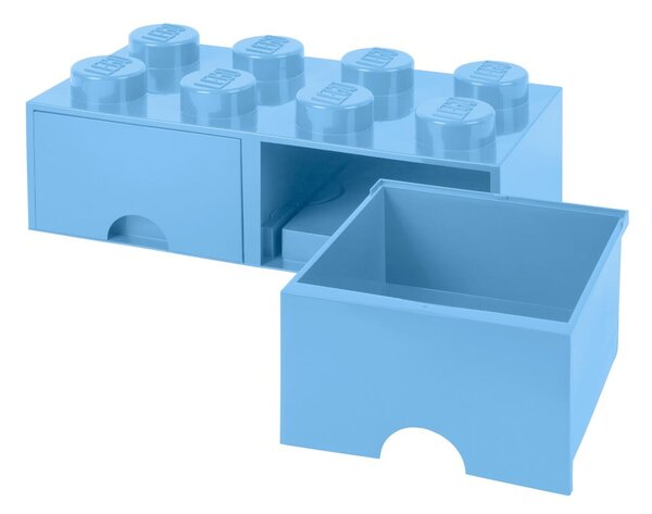 Svijetloplava kutija za pohranu s dvije ladice LEGO®