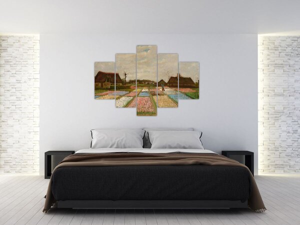 Slika - Vincent van Gogh, Flower Beds in Holland, reprodukcije (150x105 cm)