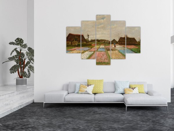 Slika - Vincent van Gogh, Flower Beds in Holland, reprodukcije (150x105 cm)