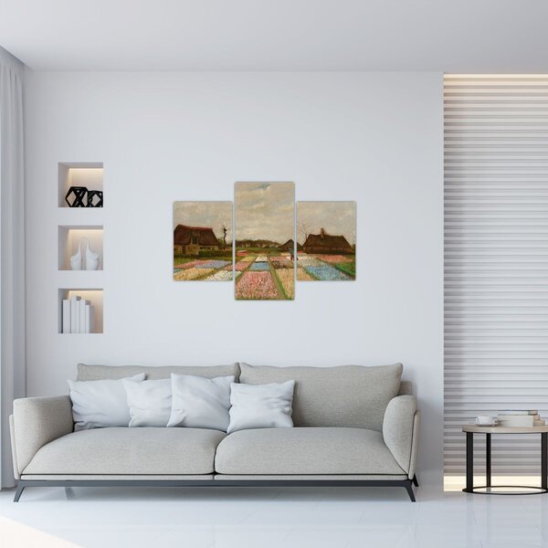 Slika - Vincent van Gogh, Flower Beds in Holland, reprodukcije (90x60 cm)