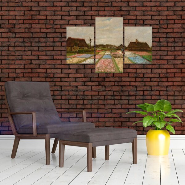 Slika - Vincent van Gogh, Flower Beds in Holland, reprodukcije (90x60 cm)