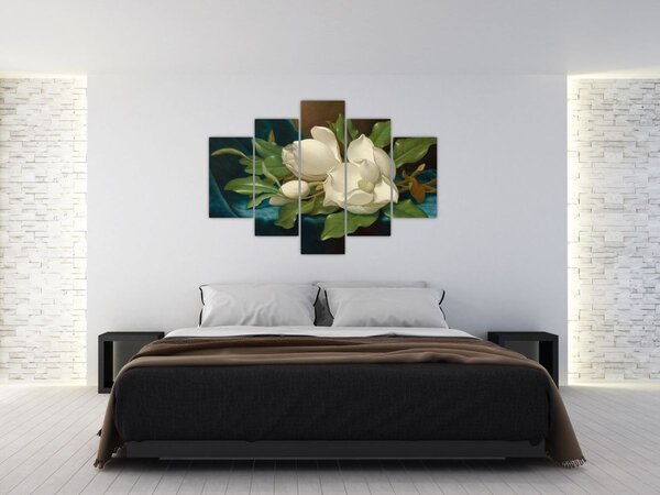 Slika - Martin Johnson Heade, Giant Magnolias on a Blue Velvet Cloth, reprodukcije (150x105 cm)