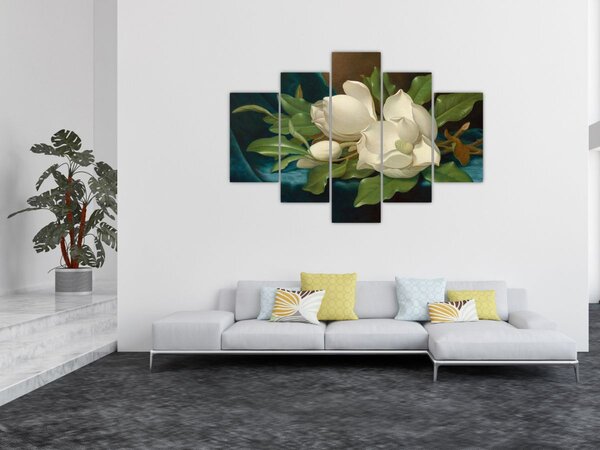 Slika - Martin Johnson Heade, Giant Magnolias on a Blue Velvet Cloth, reprodukcije (150x105 cm)