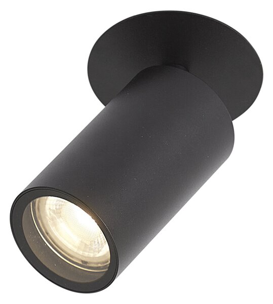 Moderna ugradbena reflektorska svjetiljka crna GU10 50mm IP44 - Chels