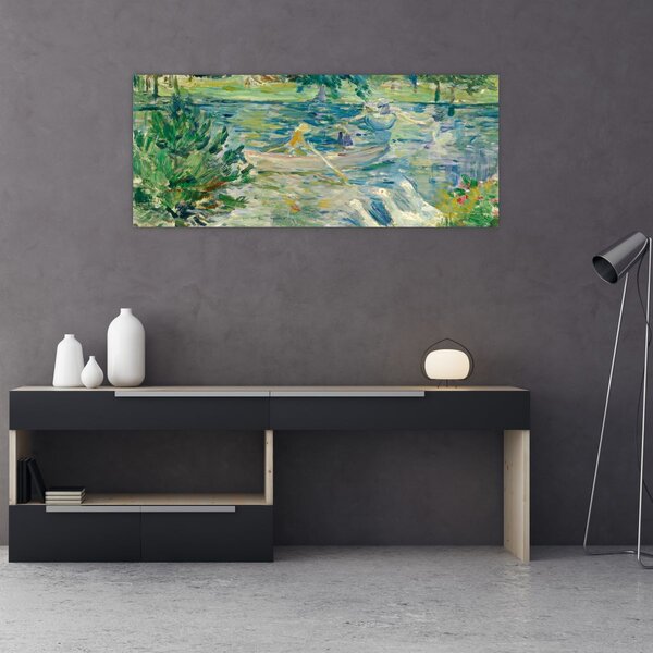 Slika - Berthe Morisot, Girl in a Boat with Geese, reprodukcije (120x50 cm)