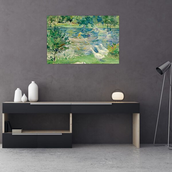 Slika - Berthe Morisot, Girl in a Boat with Geese, reprodukcije (90x60 cm)