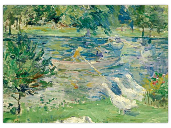Slika - Berthe Morisot, Girl in a Boat with Geese, reprodukcije (70x50 cm)