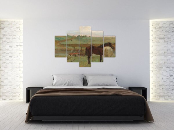 Slika - Edgar Degas, Horses in a Meadow, reprodukcije (150x105 cm)