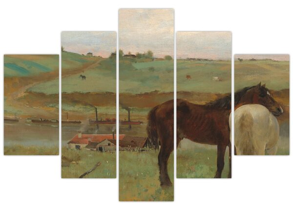 Slika - Edgar Degas, Horses in a Meadow, reprodukcije (150x105 cm)