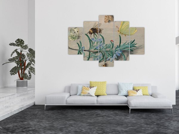Slika - Jan van Kessel the Elder, Insects and a Sprig of Rosemary, reprodukcije (150x105 cm)