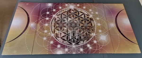 5-dijelna slika zadivljujuća Mandala