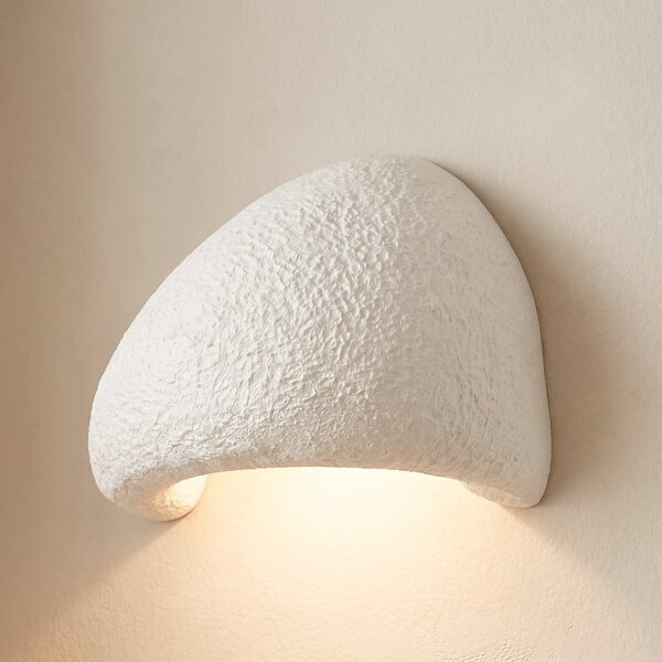 Opviq Zidna svjetiljka LORE, 30 x 32 cm, bijela, stakloplastika, G9, prigušiva, Bijela, Dnevni boravak/blagovaonica, Plastika, Zid okrugli
