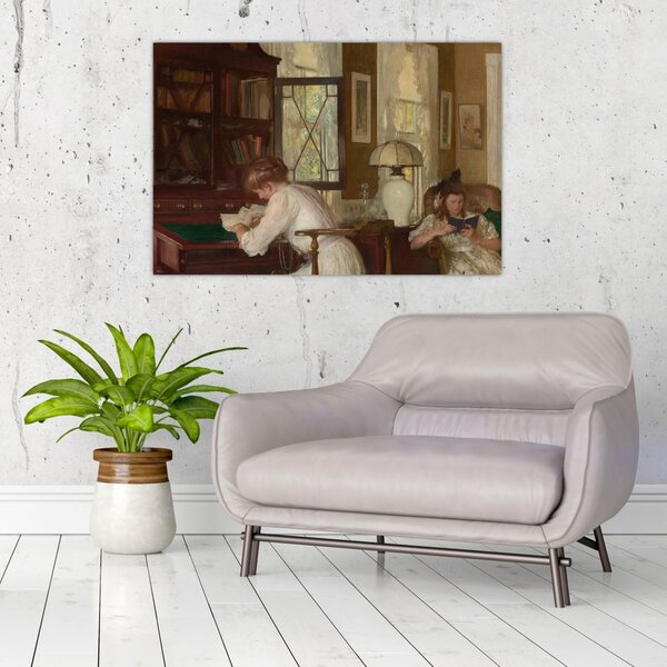 Slika - Edmund Tarbell, Josephine and Mercie, reprodukcije (90x60 cm)