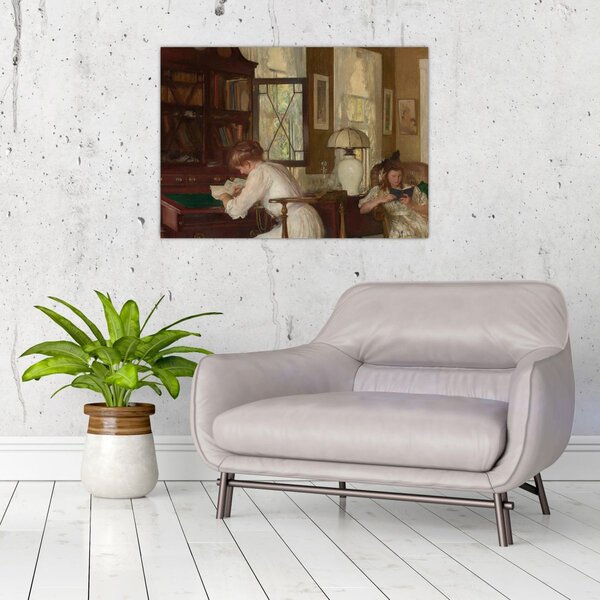 Slika - Edmund Tarbell, Josephine and Mercie, reprodukcije (70x50 cm)