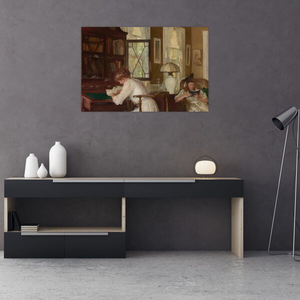 Slika - Edmund Tarbell, Josephine and Mercie, reprodukcije (90x60 cm)