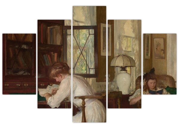 Slika - Edmund Tarbell, Josephine and Mercie, reprodukcije (150x105 cm)