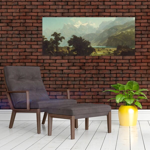 Slika - Albert Bierstadt, Lake Lucerne, reprodukcije (120x50 cm)