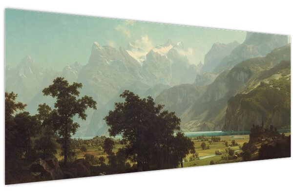 Slika - Albert Bierstadt, Lake Lucerne, reprodukcije (120x50 cm)