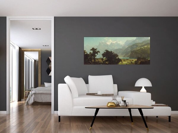 Slika - Albert Bierstadt, Lake Lucerne, reprodukcije (120x50 cm)