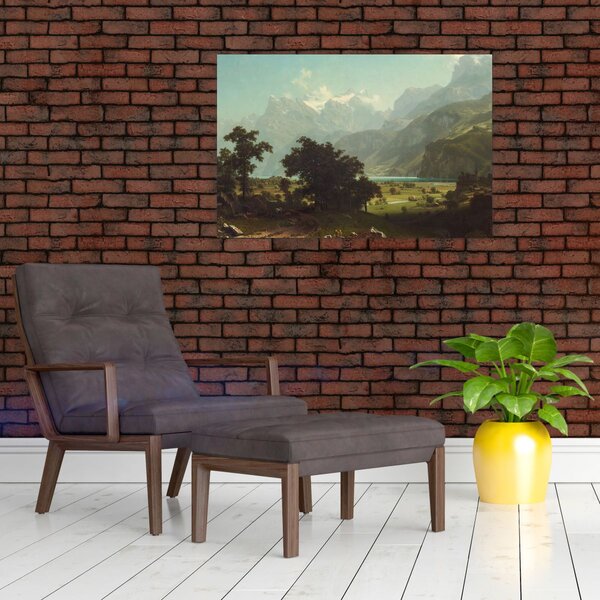 Slika - Albert Bierstadt, Lake Lucerne, reprodukcije (90x60 cm)