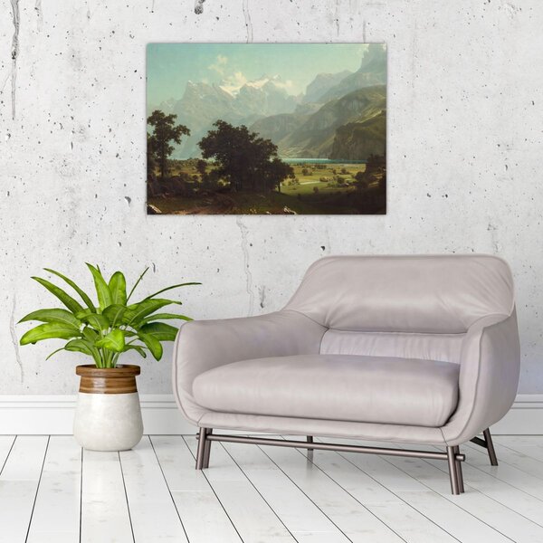 Slika - Albert Bierstadt, Lake Lucerne, reprodukcije (70x50 cm)