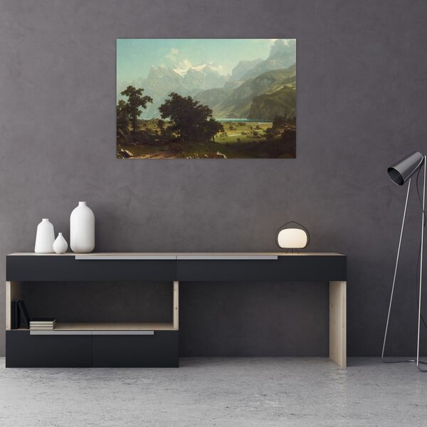 Slika - Albert Bierstadt, Lake Lucerne, reprodukcije (90x60 cm)