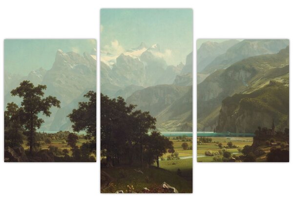 Slika - Albert Bierstadt, Lake Lucerne, reprodukcije (90x60 cm)