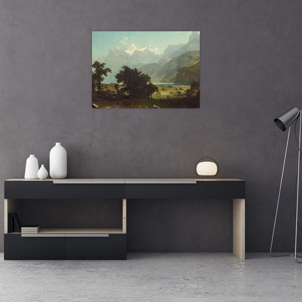Slika - Albert Bierstadt, Lake Lucerne, reprodukcije (70x50 cm)