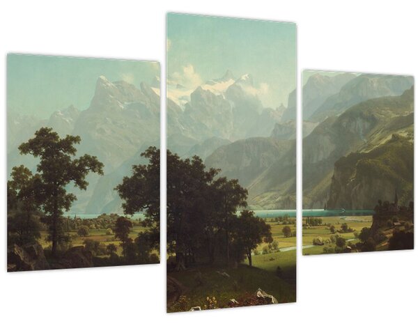 Slika - Albert Bierstadt, Lake Lucerne, reprodukcije (90x60 cm)