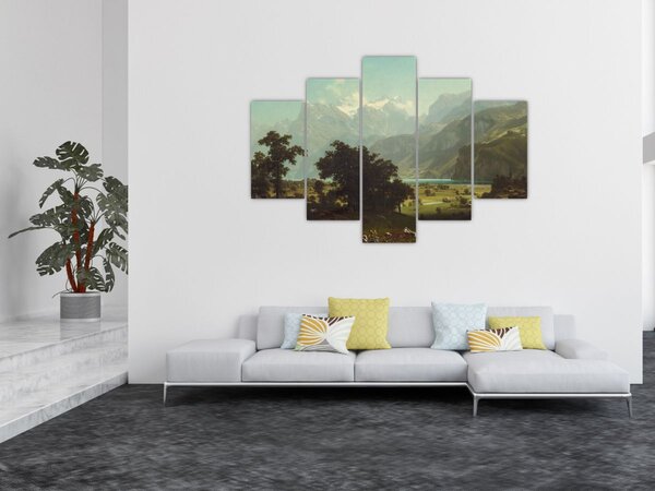 Slika - Albert Bierstadt, Lake Lucerne, reprodukcije (150x105 cm)