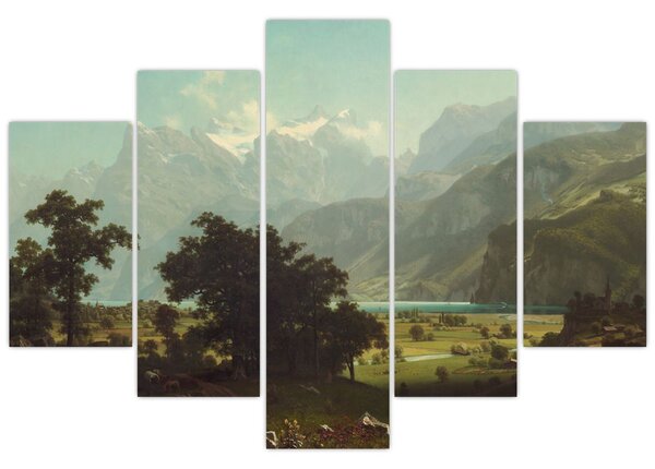 Slika - Albert Bierstadt, Lake Lucerne, reprodukcije (150x105 cm)