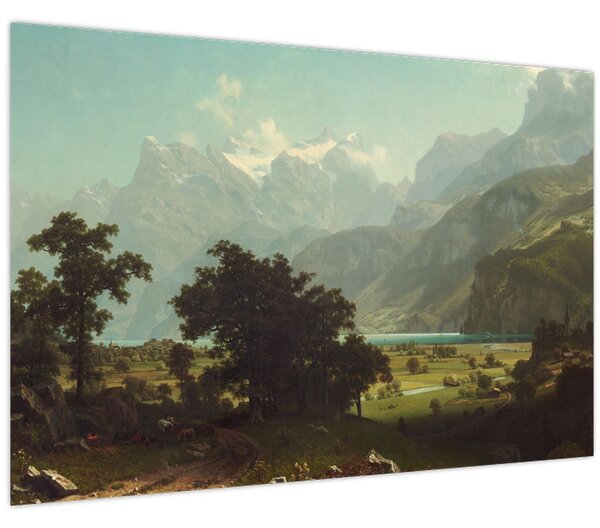 Slika - Albert Bierstadt, Lake Lucerne, reprodukcije (90x60 cm)