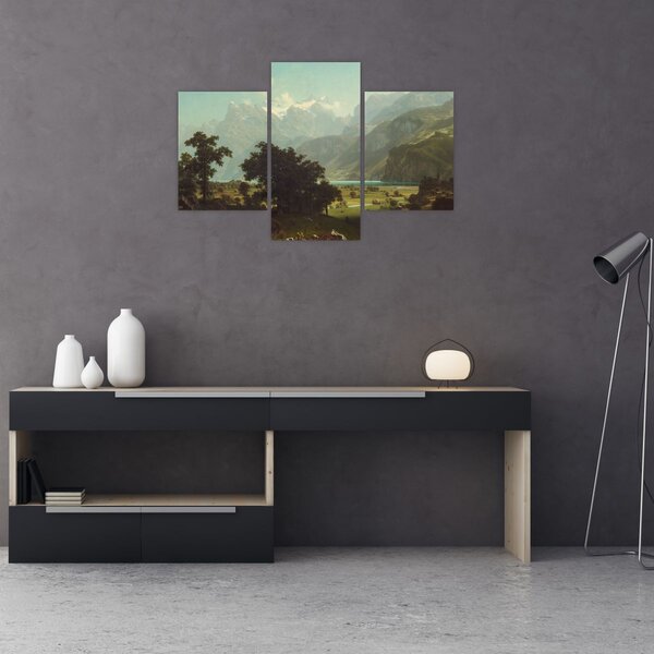 Slika - Albert Bierstadt, Lake Lucerne, reprodukcije (90x60 cm)