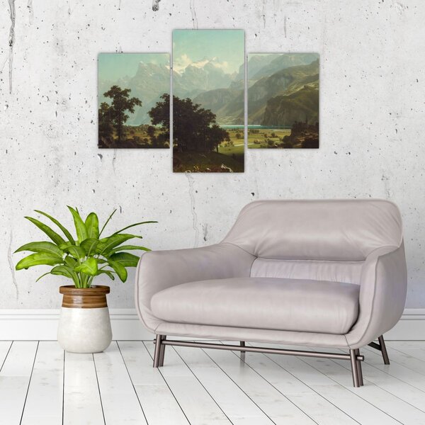 Slika - Albert Bierstadt, Lake Lucerne, reprodukcije (90x60 cm)