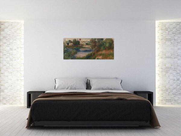 Slika - Auguste Renoir, Landscape at Vetheuil, reprodukcije (120x50 cm)