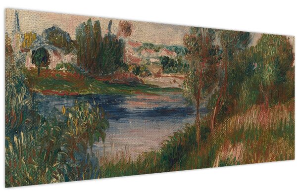 Slika - Auguste Renoir, Landscape at Vetheuil, reprodukcije (120x50 cm)