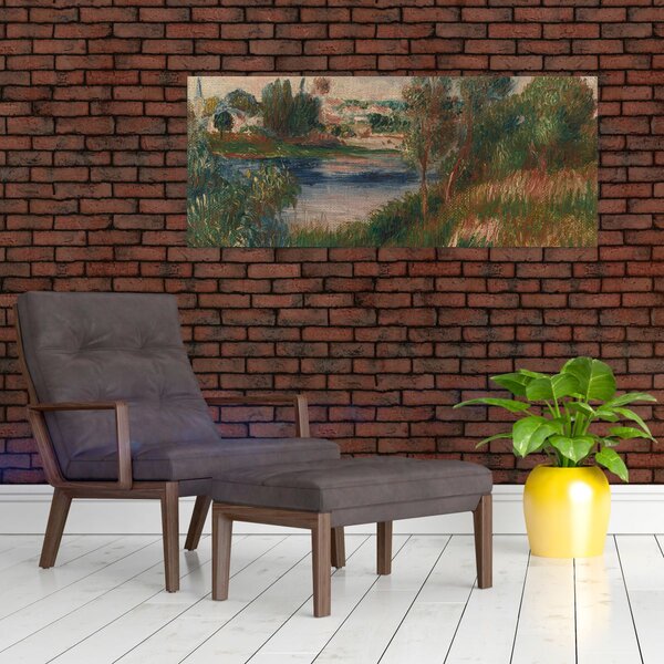 Slika - Auguste Renoir, Landscape at Vetheuil, reprodukcije (120x50 cm)