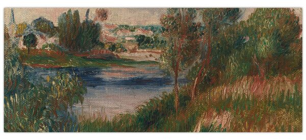 Slika - Auguste Renoir, Landscape at Vetheuil, reprodukcije (120x50 cm)