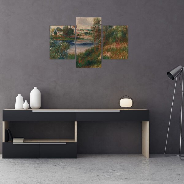 Slika - Auguste Renoir, Landscape at Vetheuil, reprodukcije (90x60 cm)